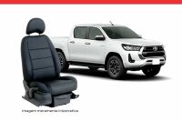 Imagem do produto PROMOÇÃO! - Capa de Couro Preta Grancouro para Banco da Toyota Hilux SR/SRV 2016 a 2024 - Cod. 13893